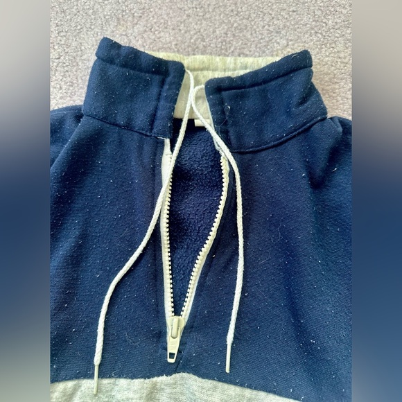 San Francisco Nautical Men's Zip-Up Sweater - Navy and Gray - Picture 3 of 8